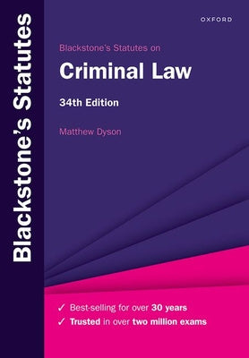 Blackstone s Statutes on Criminal Law Fashion